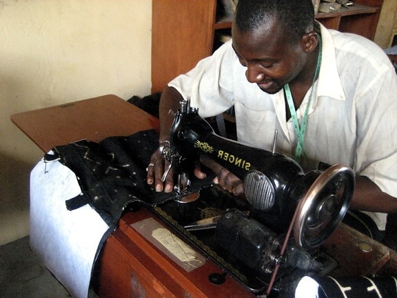 seamster, một trong, Mali, làm việc, kết quả, lớn, tiêu chuẩn, mũi khâu