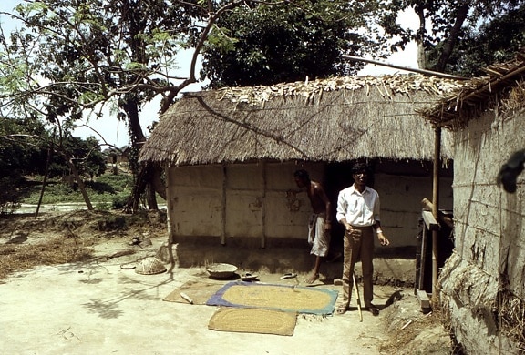 kaksi, Bengali, miehet, asukkaan Bangladeshissa, kylä