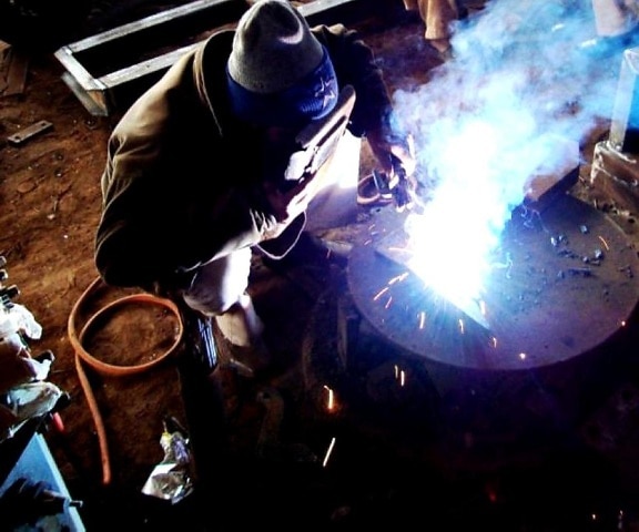 welding, worker, shop