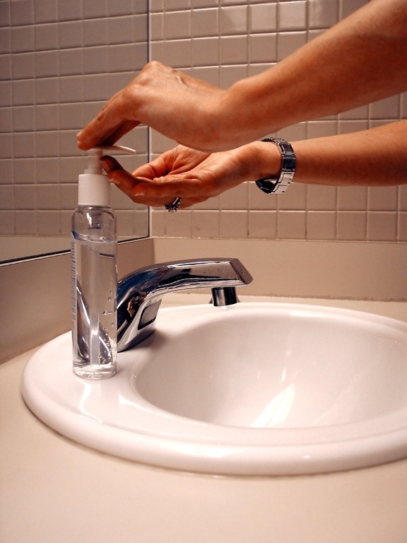 Waschen, Hände, aus der Nähe, Foto