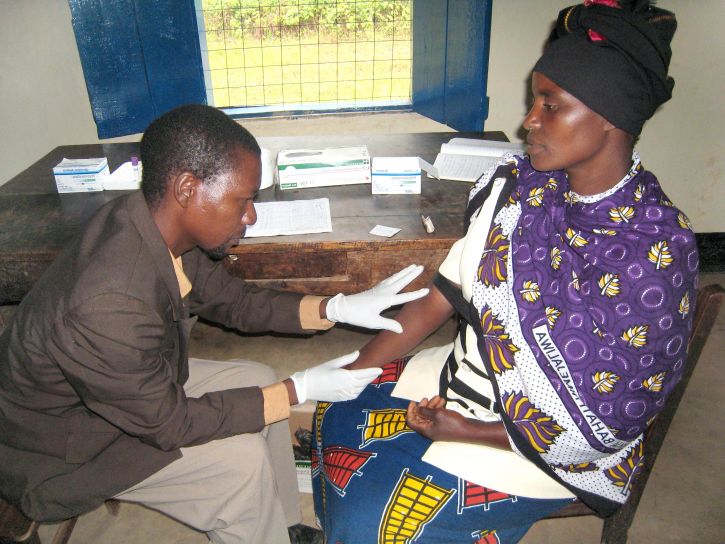 Доктор, тест, женщина, мобильный, консультирование, тестирование, единицы, Танзания