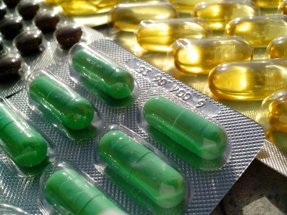 vert, probiotiques, médicaments