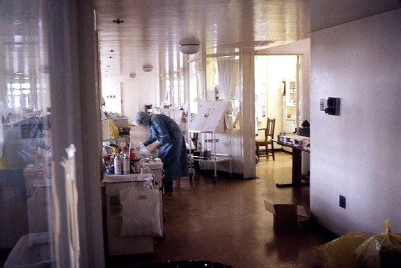 zdravotní sestra, izolace, ward, 1975, marburg, ohnisko, Afrika, Johannesburg