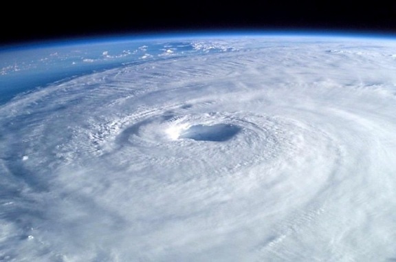 hurricane, space, satellite