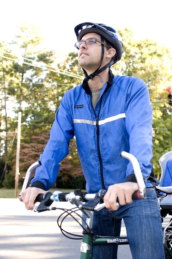 male, bicyclist, bike