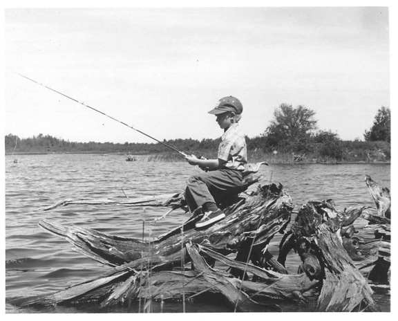 boy, fishing, black and white, image