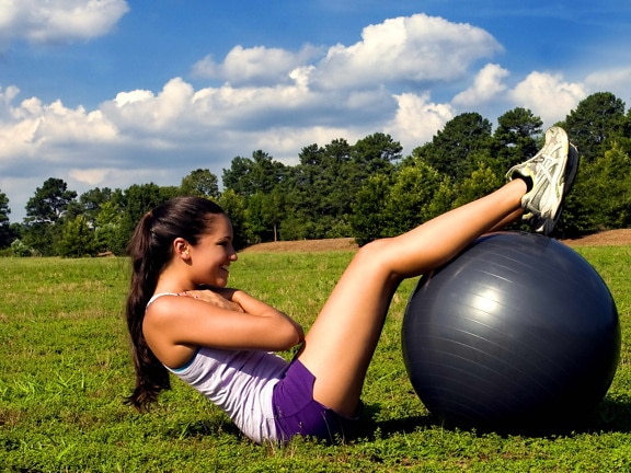 yoga, poses, training, aerobic, balance, ball