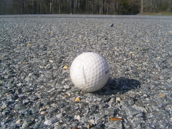 golf, palla, di riposo, di ghiaia