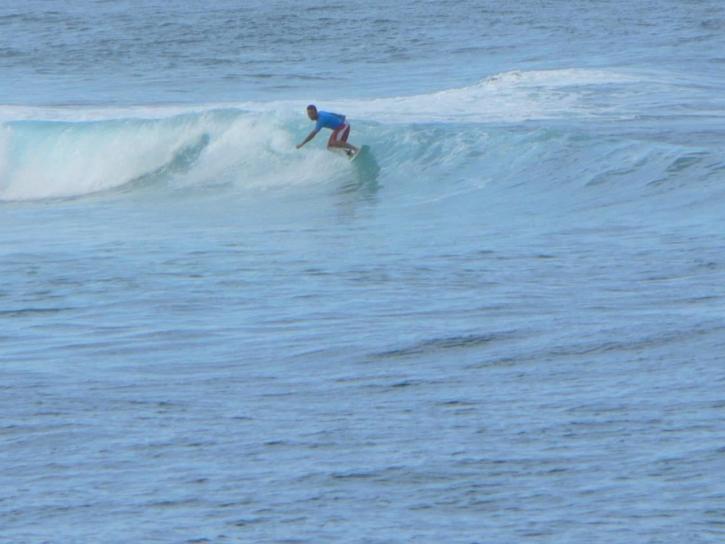 surfing, alone