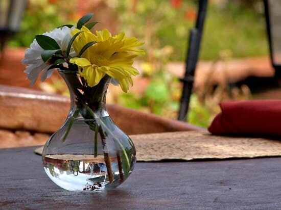flowers, tables, vase