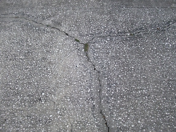 concrete, cracked