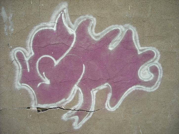 graffiti, ružová