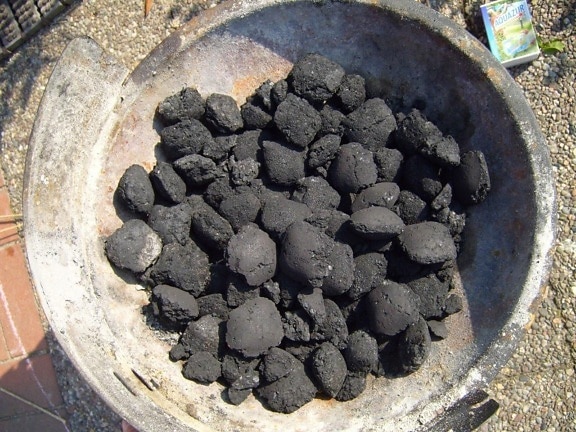 charcoal, briquets