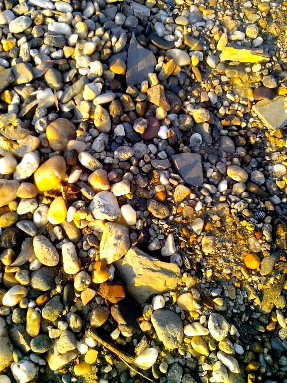 pebbles, beach, texture