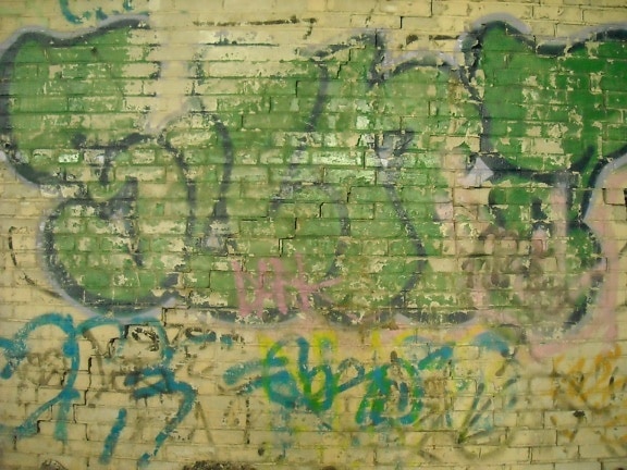 brique, graffiti