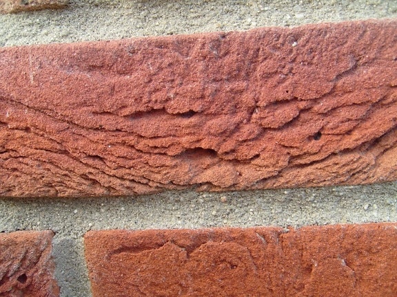 rouge, brique, détails, photo