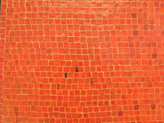 оранжевый, мозаика, стена