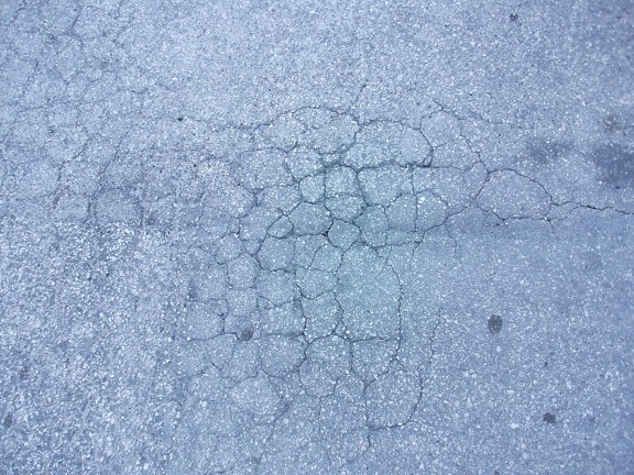 desgastado, grietas, asfalto, pavimento
