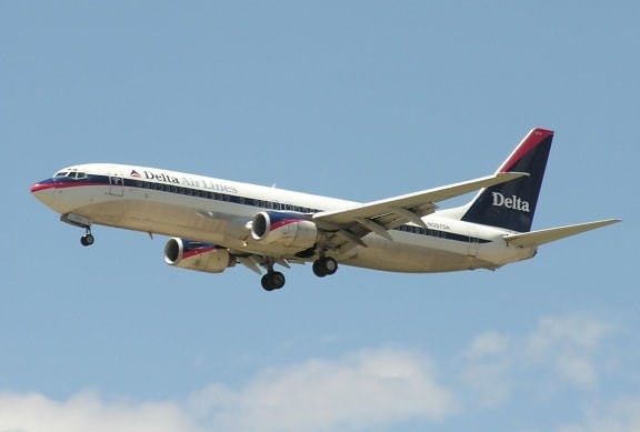Boeing 737-300, самолет, полет, небо