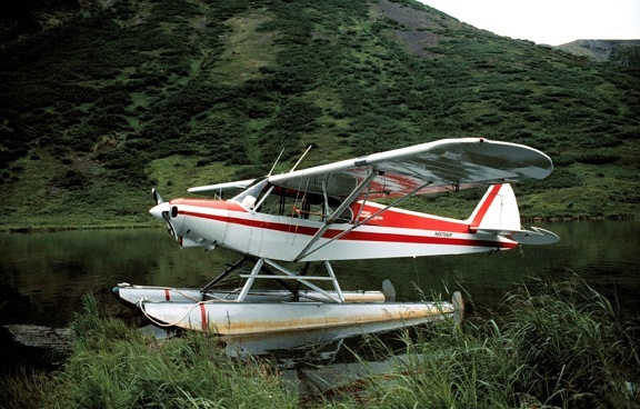 float, plane, aircraft, water