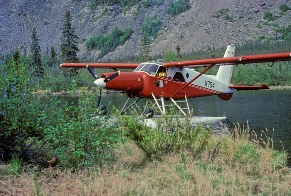 turbine, beaver, floatplane, lake