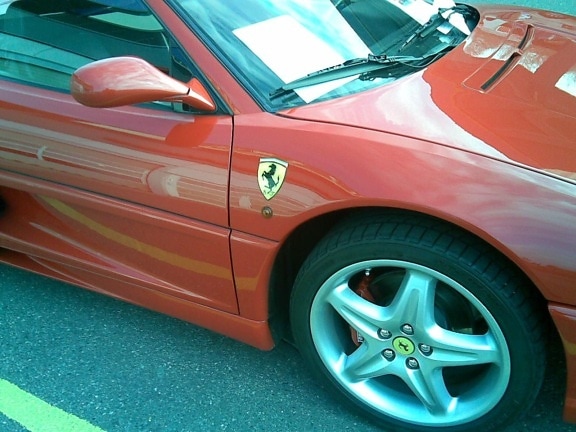 Ferrari, samochód, czerwony