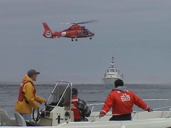 helicóptero, barco, rescate, operación