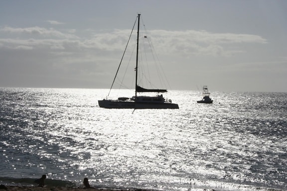embarcación, Maui, orilla