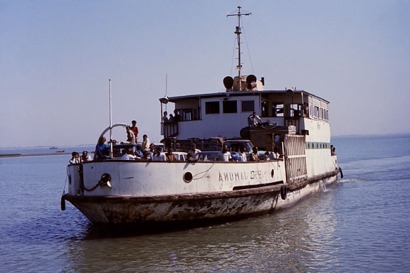 Ferry boot, jamuna, rivier, Bangladesh, way, Rangpur, Oost, wijk, Kurigram