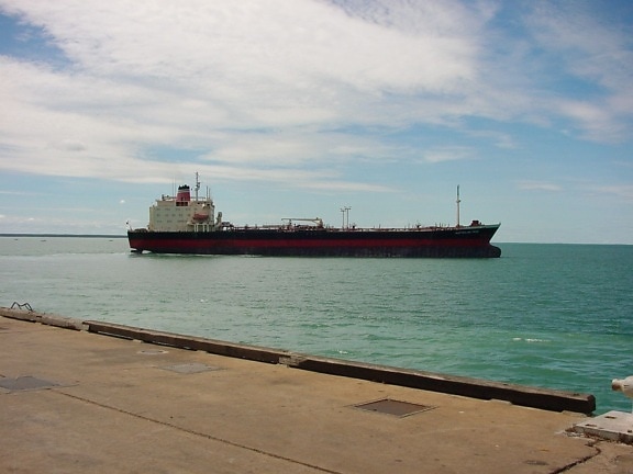 freighter, ship, Australian, pride, sails, broome, harbour