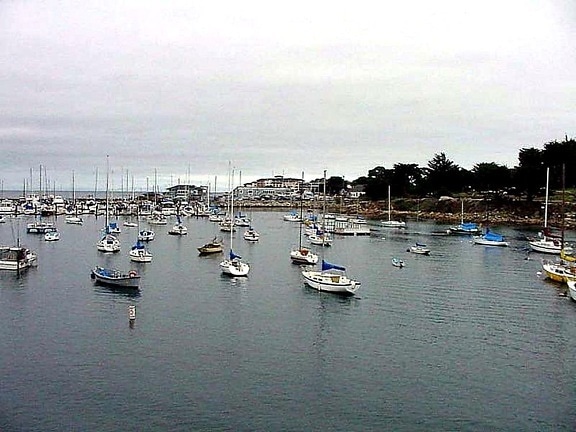 Monterey, port, wody i łodzi
