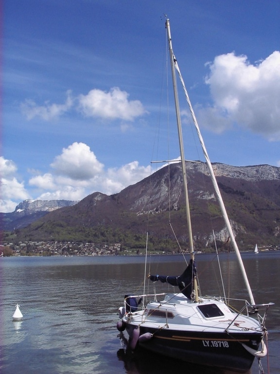 sailboat, annecy, france