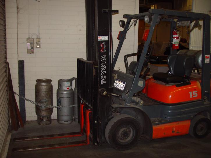 Toyota, forklift, vehicle, warehouse, factory, industrial