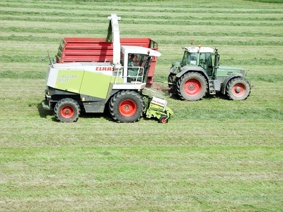 combine, tractor, field work