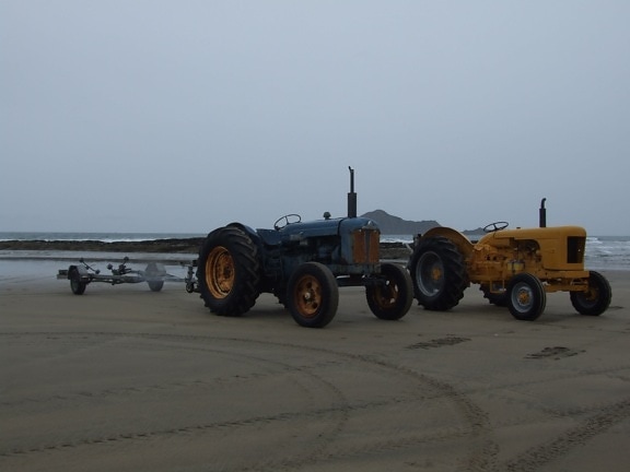 tractors, parking