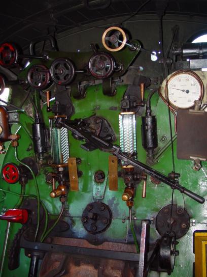 steam, locomotive, controls, dials