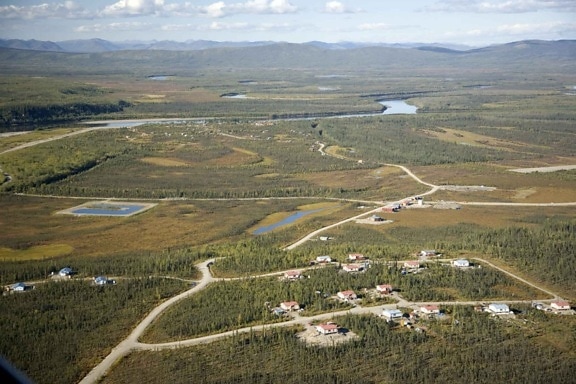 Allakaket, villaggio, sito, Koyukuk, fiume
