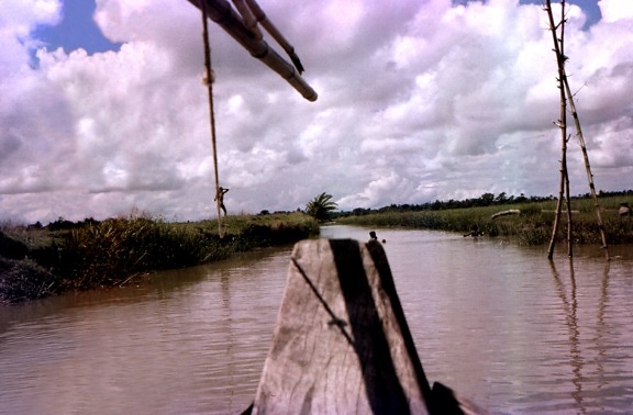 land, boot, bemanning, passengerspulled, één, vele, Bangladesh, waterwegen
