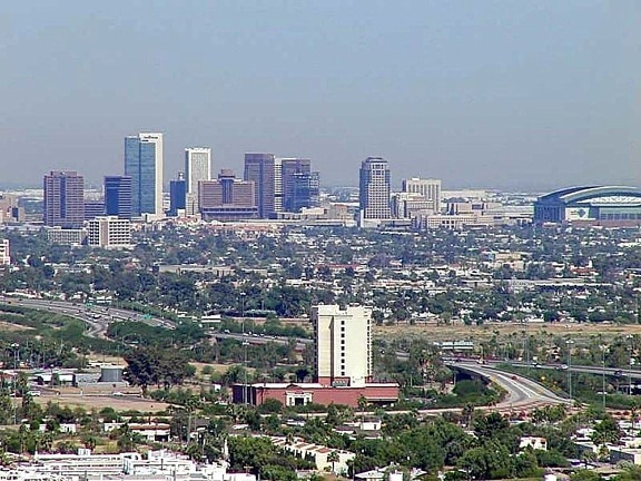 Phoenix, town, skyscrapers