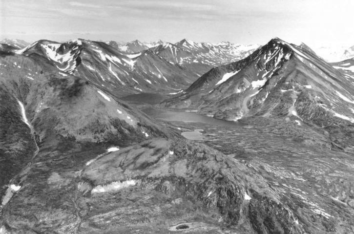 chụp từ trên không, đôi, Hồ, Kenai, quốc gia, con nai sừng tấm, phạm vi, Alaska, twin, Hồ