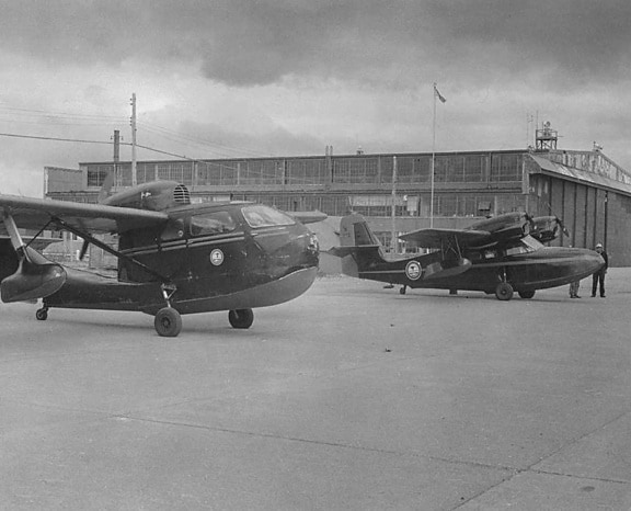 flygplan, landade, vintage, Fotografi