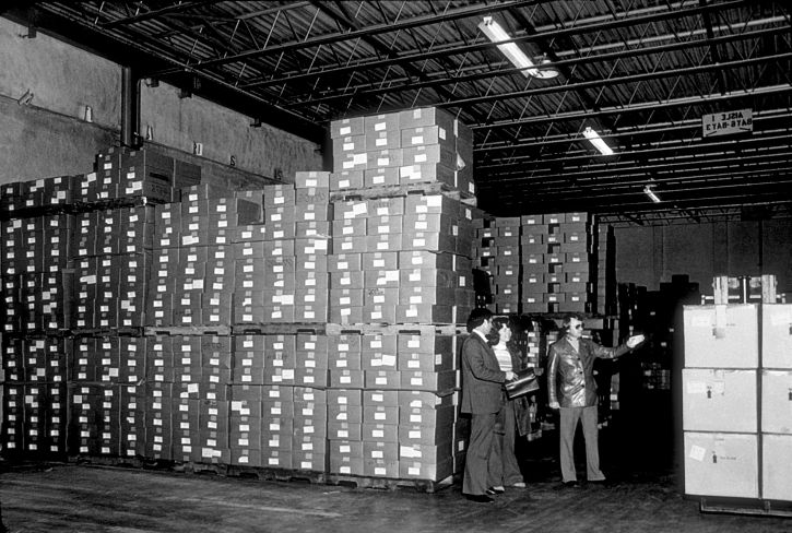stored, boxes, swine, influenza, vaccine, vintage, old, photo