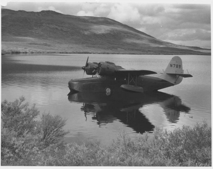 transport, samolot, jezioro