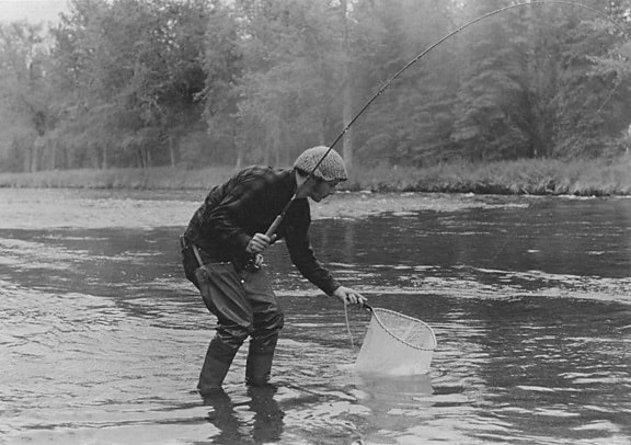 unidentified, fisherman, vintage, old, picture